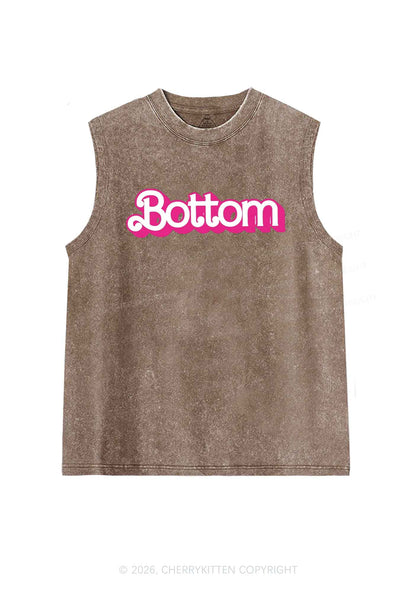 Pink Bottom Pride Y2K Washed Muscle Tank Cherrykitten