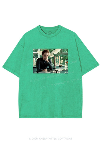 Vampire Boy Y2K Shirts Washed Tee Cherrykitten