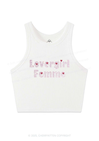 Rhinestone Lovergirl Femme Y2K Crop Tank Top Cherrykitten