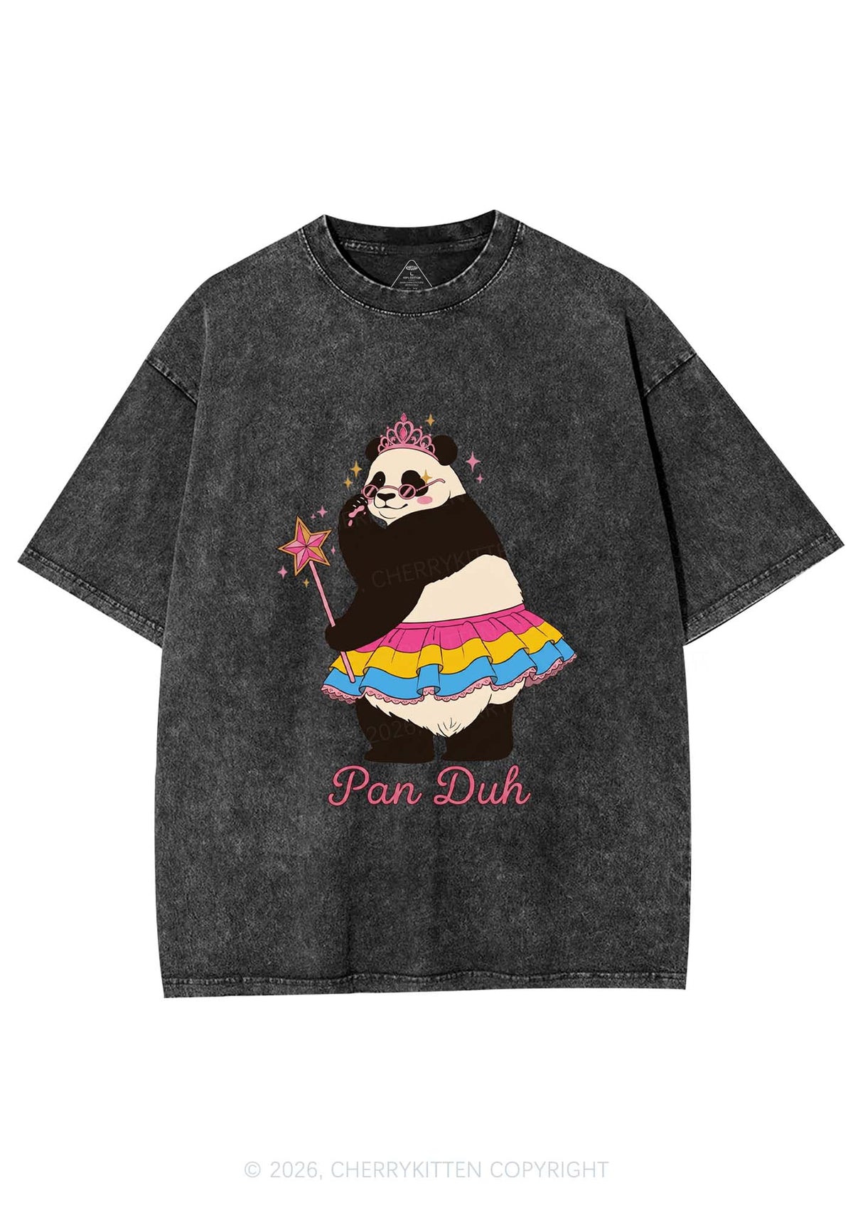Pan Duh Pride Y2K Shirts Washed Tee Cherrykitten