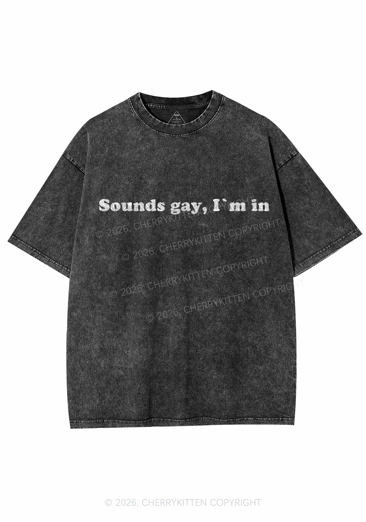 Glitter Sounds Gay Pride Y2K Shirts Washed Tee Cherrykitten