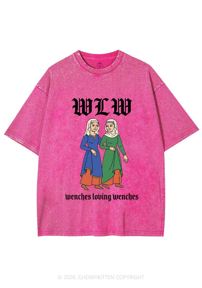 Wenches Loving Wenches Pride Y2K Shirts Washed Tee Cherrykitten