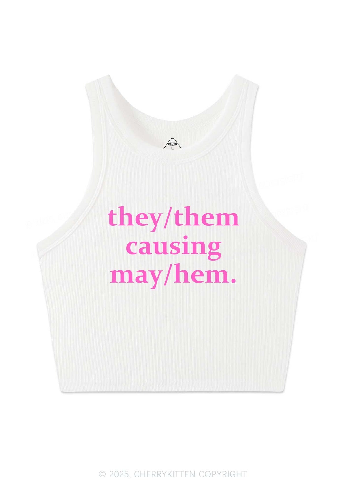 They Causing May Pride Y2K Crop Tank Top Cherrykitten