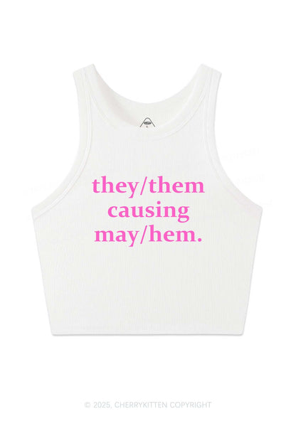 They Causing May Pride Y2K Crop Tank Top Cherrykitten