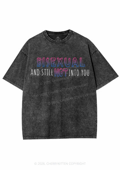 Bisexual And Still Not Into You Pride Y2K Shirts Washed Tee Cherrykitten