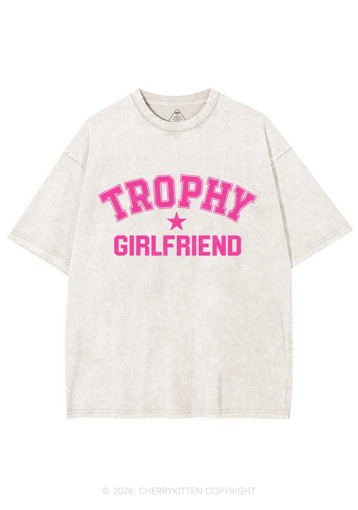 Trophy Girlfriend Y2K Shirts Washed Tee Cherrykitten