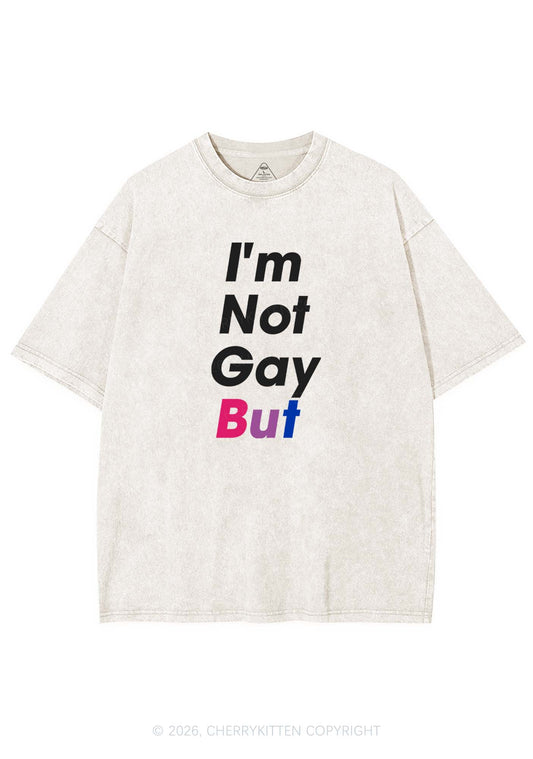 Im Not Gay But Pride Y2K Shirts Washed Tee Cherrykitten