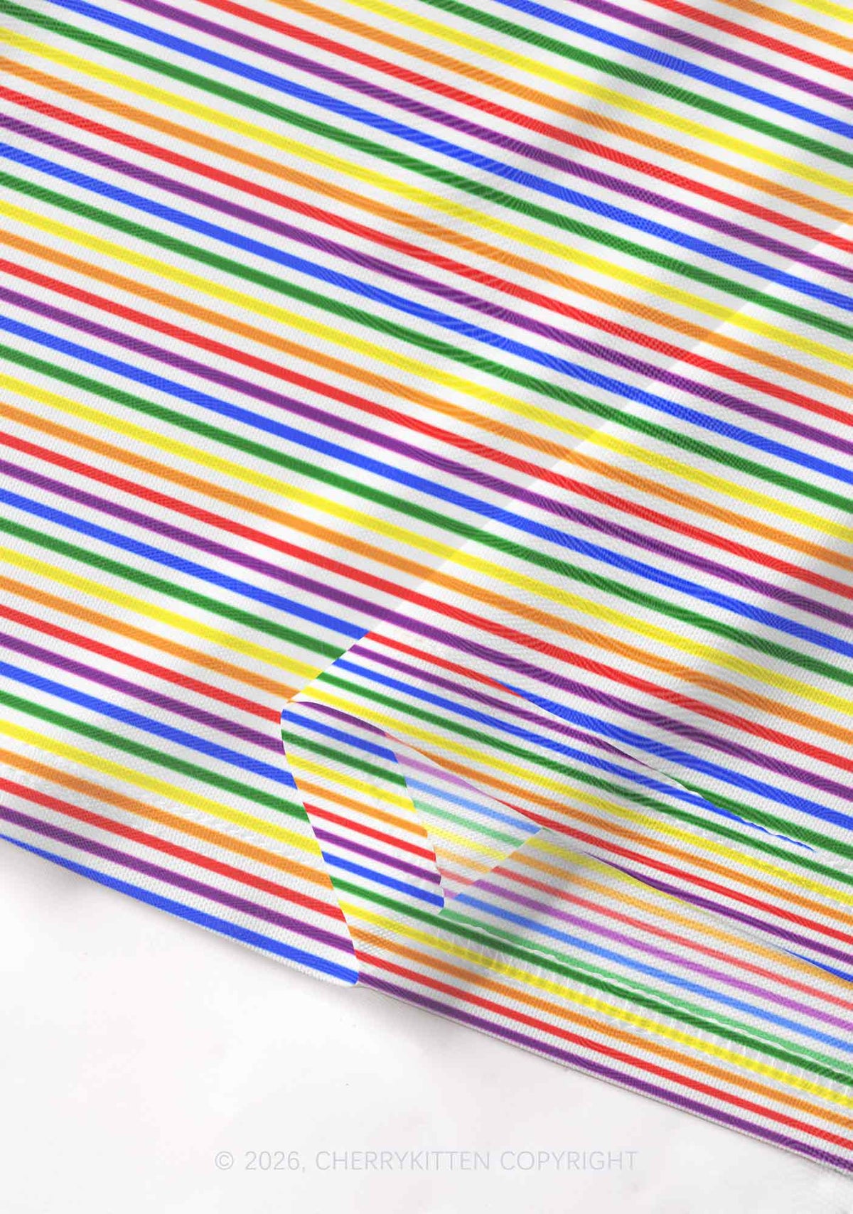 Rainbow Stripes Pride Y2K Mesh Crop Top Cherrykitten