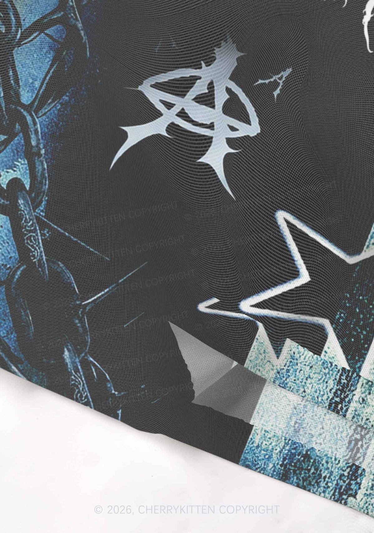 Black Thorn Faggot  Pride Y2K Mesh Crop Top Cherrykitten