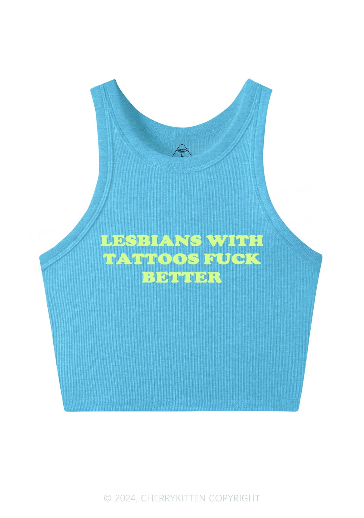 Lesbians With Tattoos Y2K Crop Tank Top Cherrykitten
