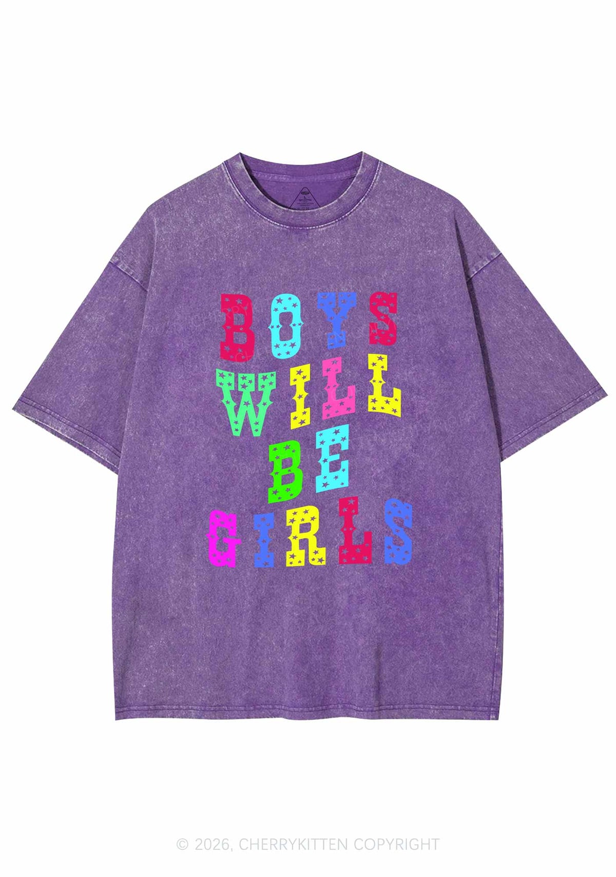 Boys Will Be Girls Pride Y2K Shirts Washed Tee Cherrykitten