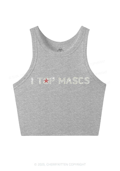 Rhinestone I Top Mascs Pride Y2K Crop Tank Top Cherrykitten