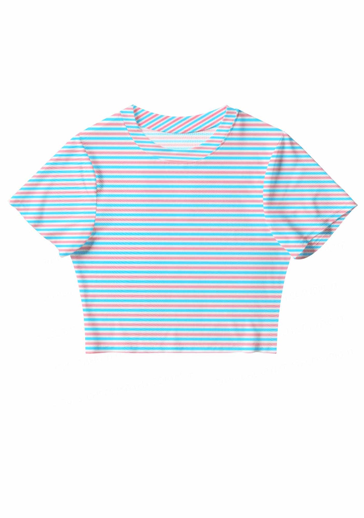 Trans Stripes Pride Y2K Mesh Crop Top Cherrykitten