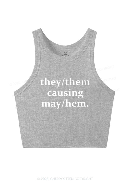 They Causing May Pride Y2K Crop Tank Top Cherrykitten