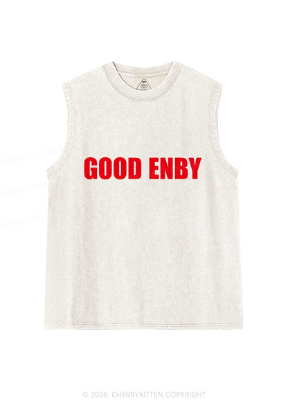 Good Enby Pride Y2K Washed Muscle Tank Cherrykitten