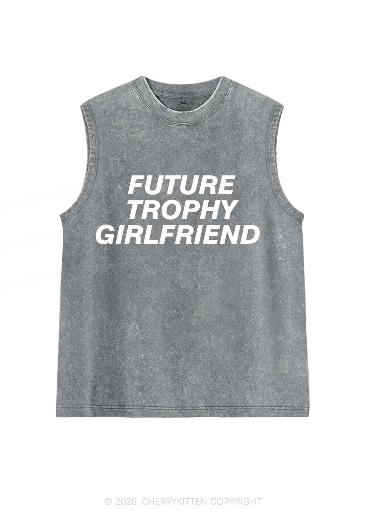 Future Trophy Girlfriend Y2K Washed Muscle Tank Cherrykitten