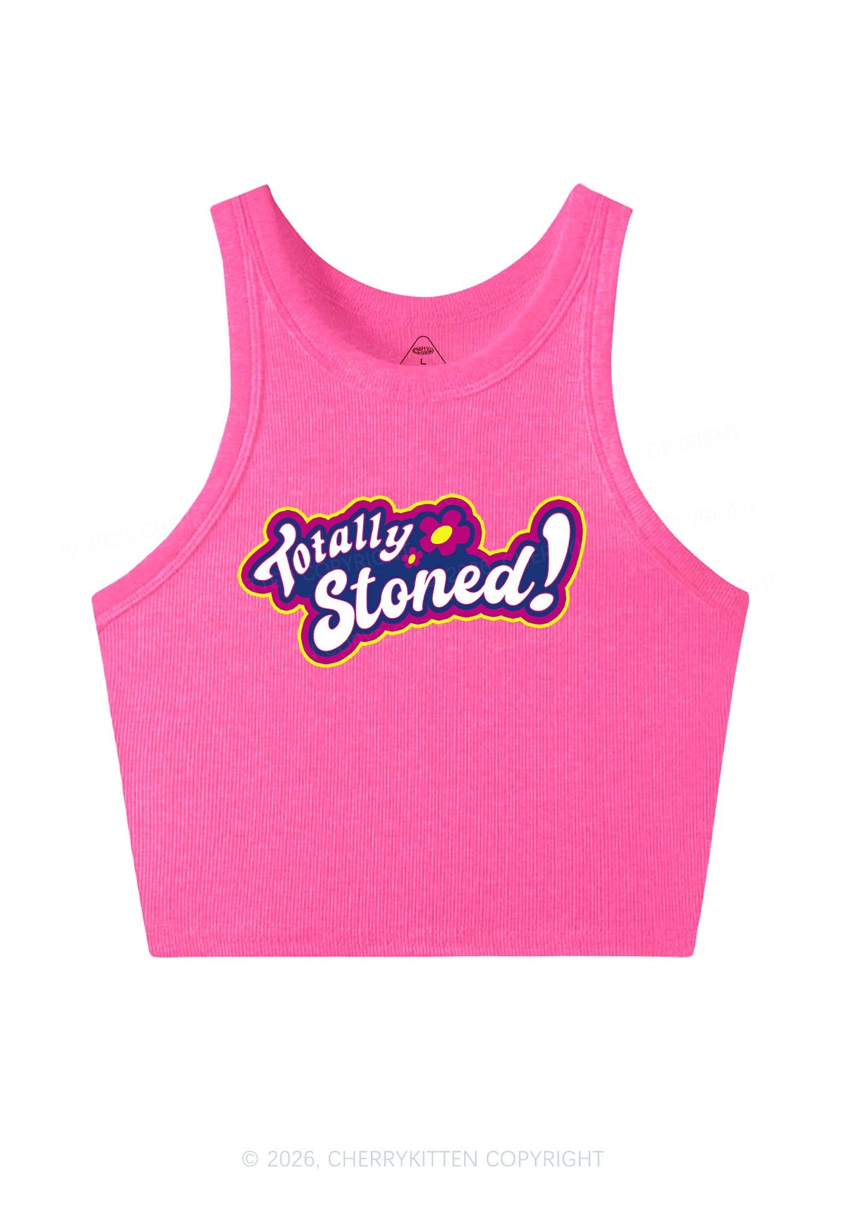 Totally Stoned Y2K Crop Tank Top Cherrykitten