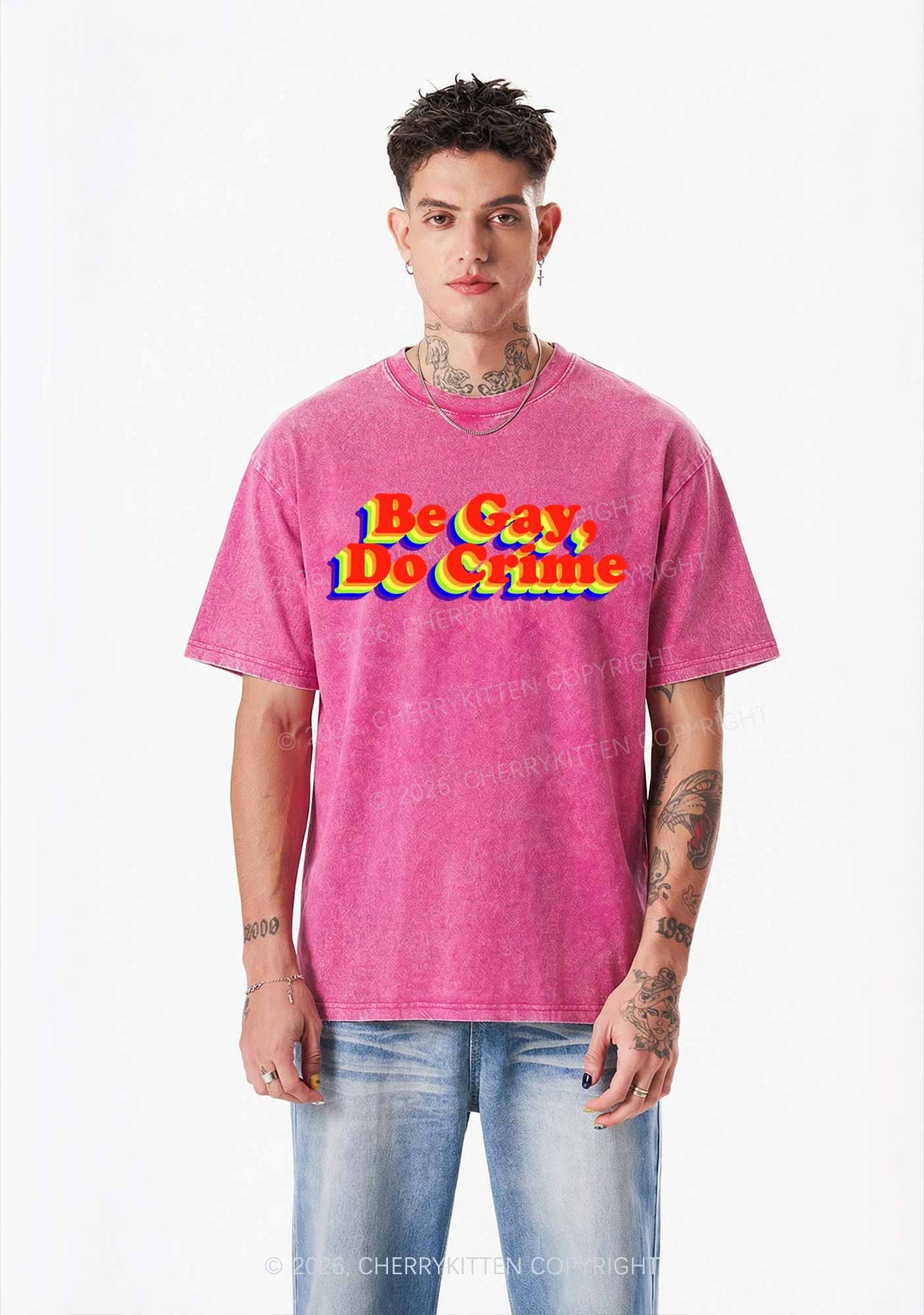 Be Gay Do Crxme Y2K Shirts Washed Tee Cherrykitten