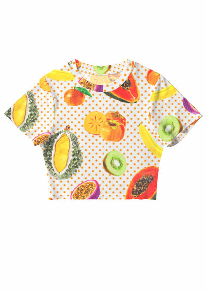 Fruity Dots Pride Y2K Mesh Crop Top Cherrykitten