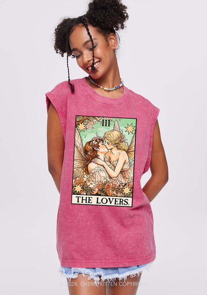 Fairykiss Lovers Tarot Pride Y2K Washed Muscle Tank Cherrykitten