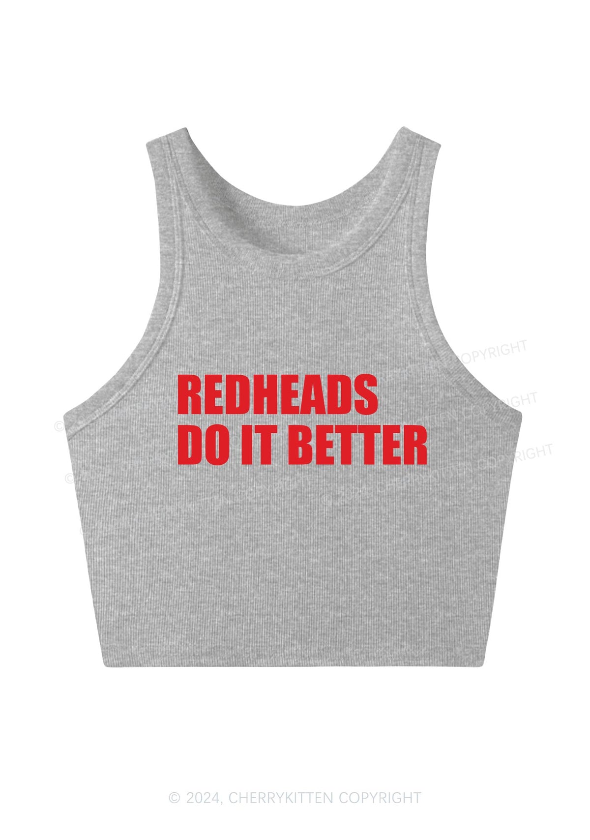 Redheads Do It Better Y2K Crop Tank Top Cherrykitten