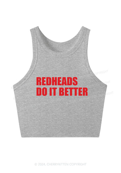 Redheads Do It Better Y2K Crop Tank Top Cherrykitten