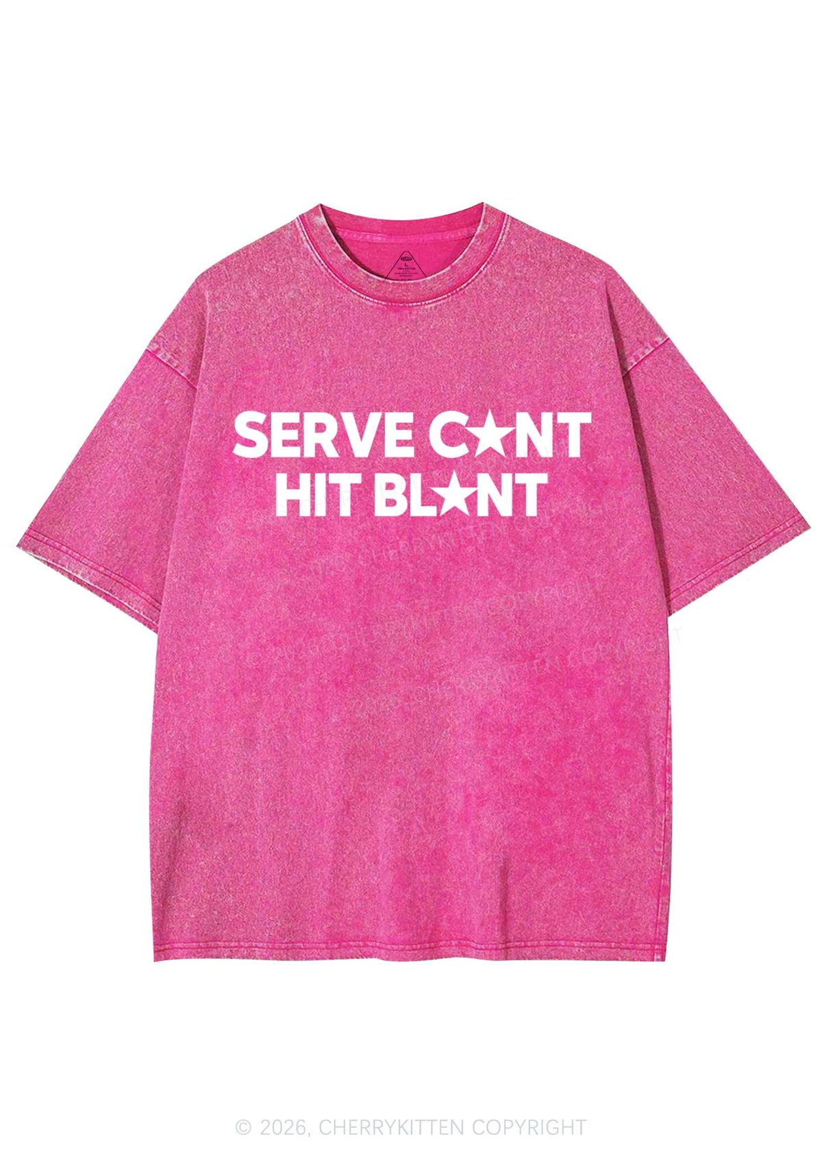 Serve Cxxt Hit Blunt Y2K Shirts Washed Tee Cherrykitten