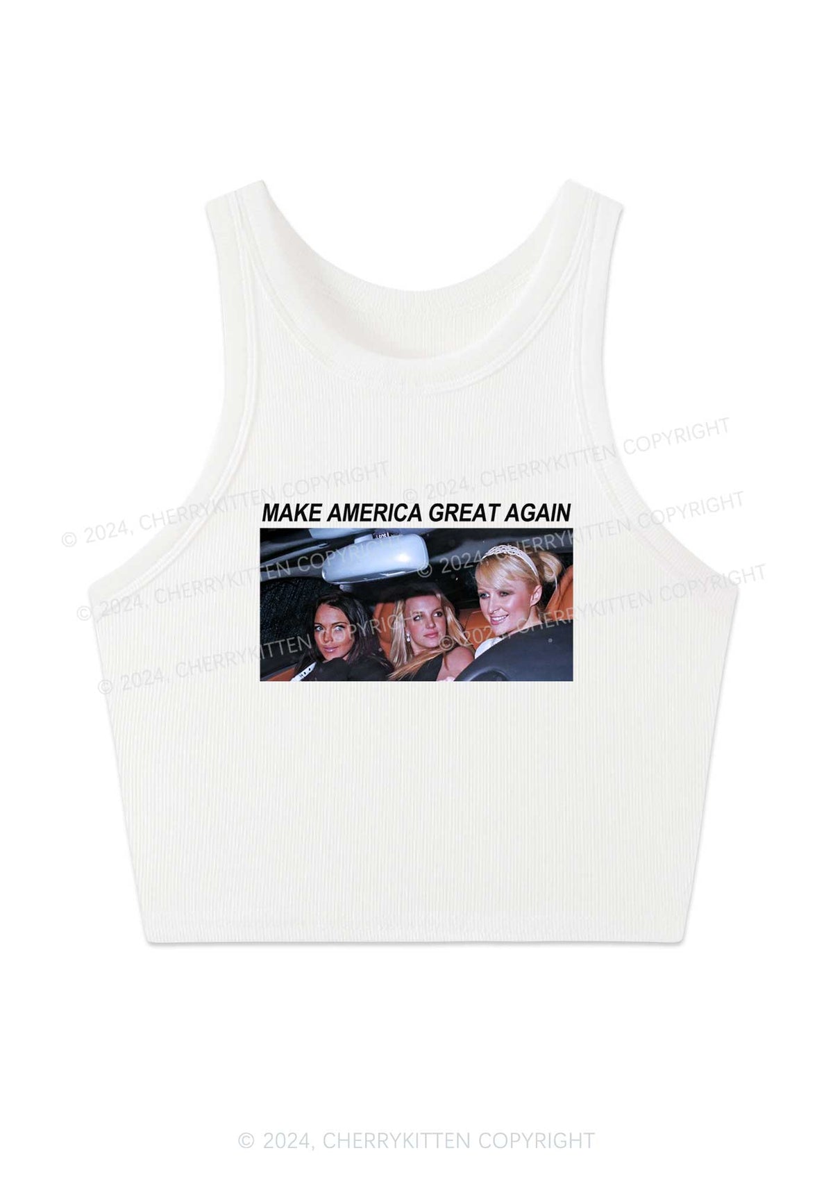 Make America Great Y2K Crop Tank Top Cherrykitten