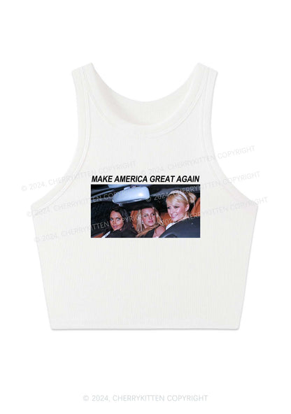 Make America Great Y2K Crop Tank Top Cherrykitten