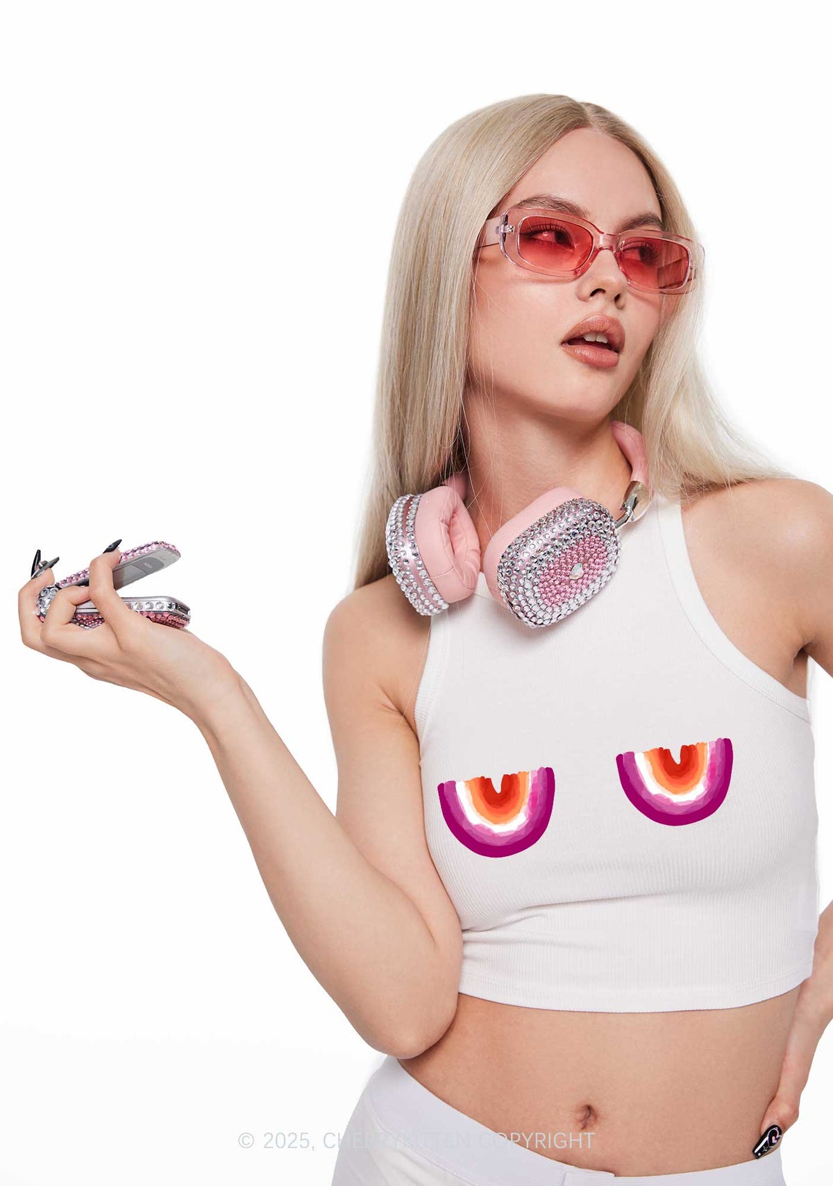Lesbian Bxxb Y2K Crop Tank Top Cherrykitten
