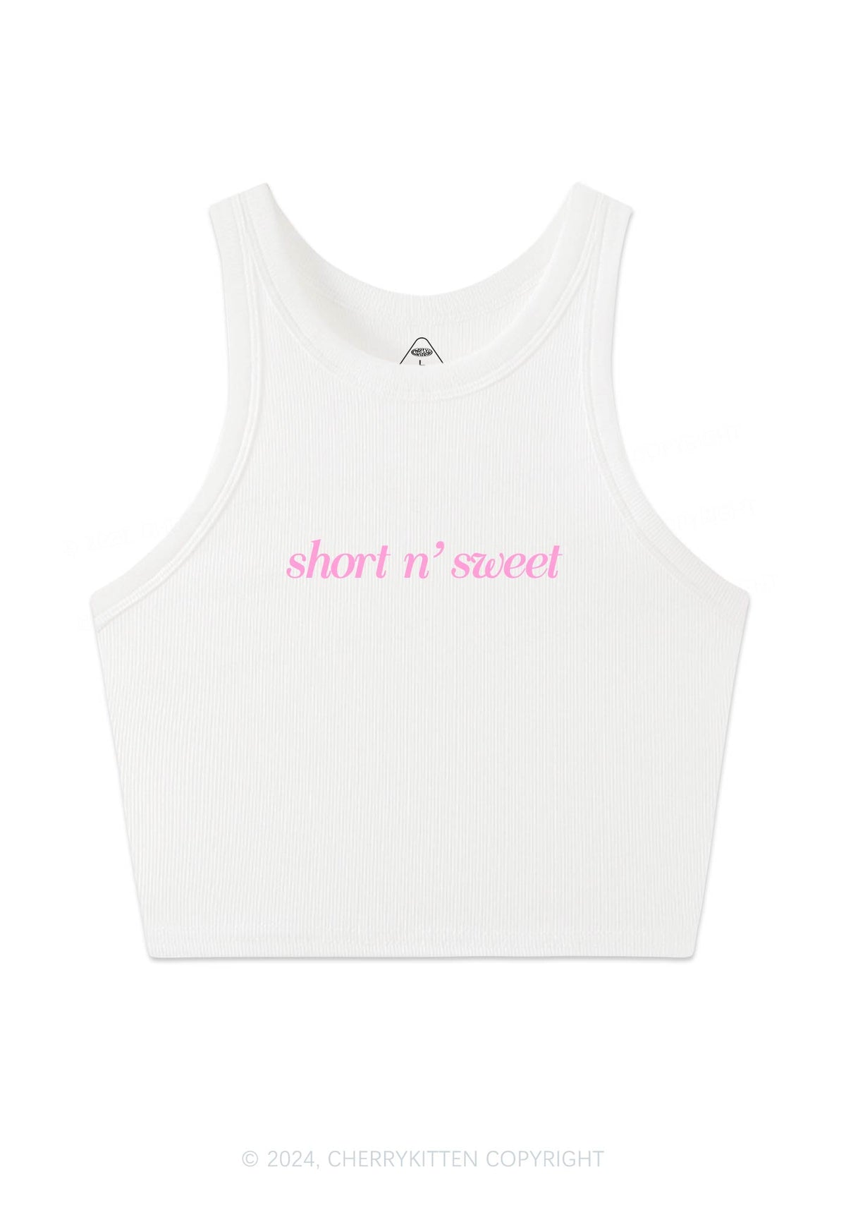 Short Sweet Y2K Crop Tank Top Cherrykitten