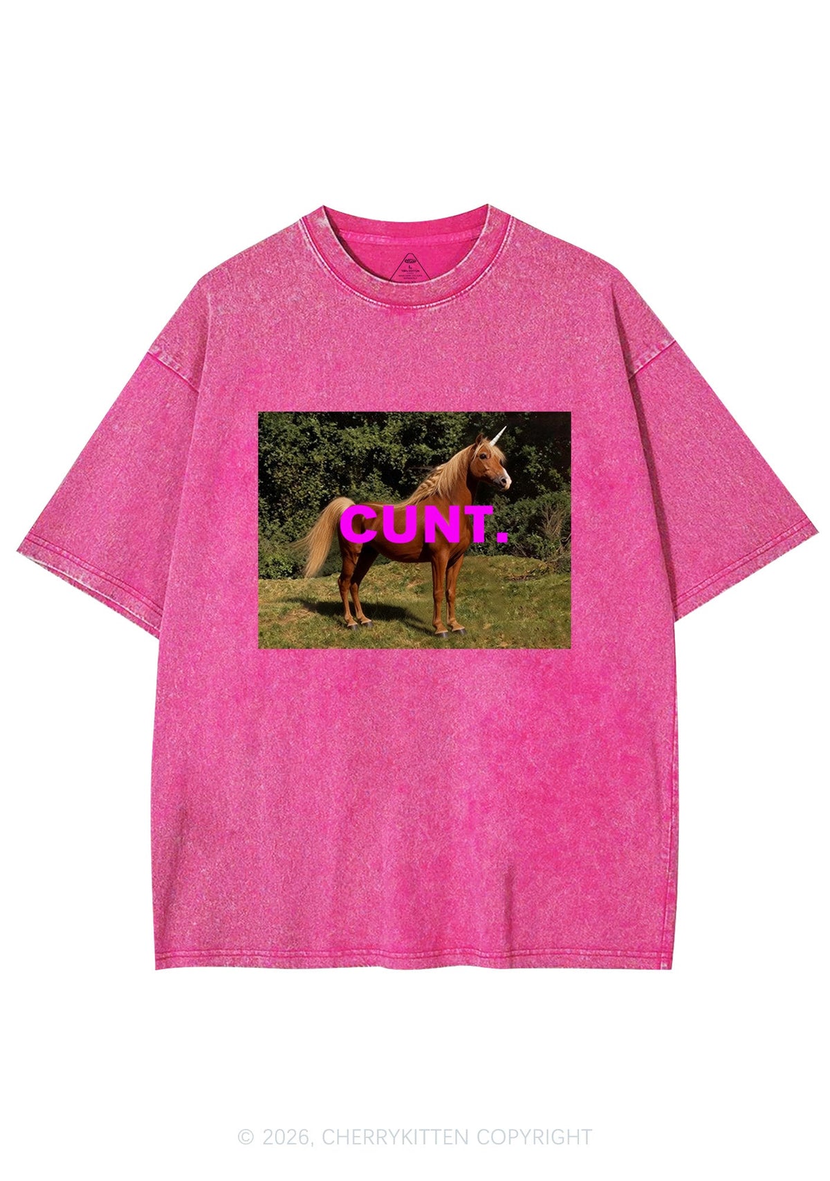 Custom Photo Cxxt Y2K Shirts Washed Tee Cherrykitten