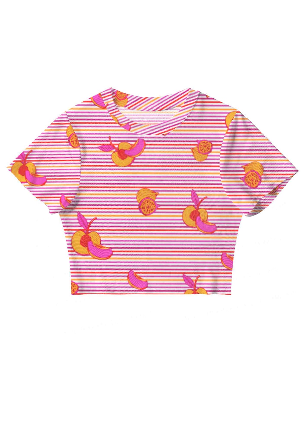 Peachy Lesbian Stripe Pride Y2K Mesh Crop Top Cherrykitten