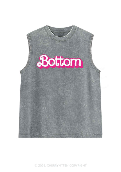 Pink Bottom Pride Y2K Washed Muscle Tank Cherrykitten