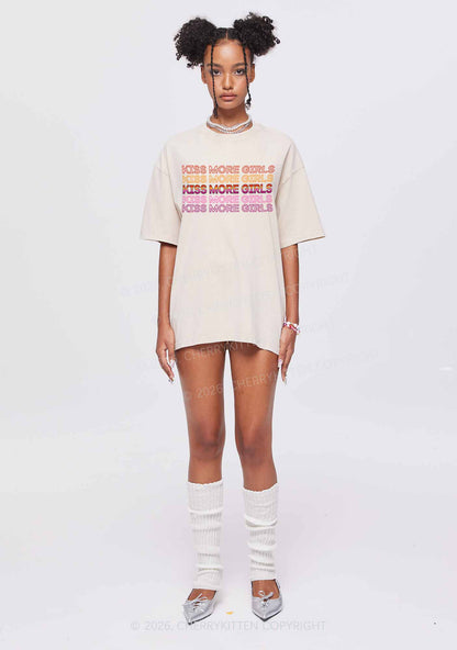 Kiss More Girls Pride Y2K Shirts Washed Tee Cherrykitten
