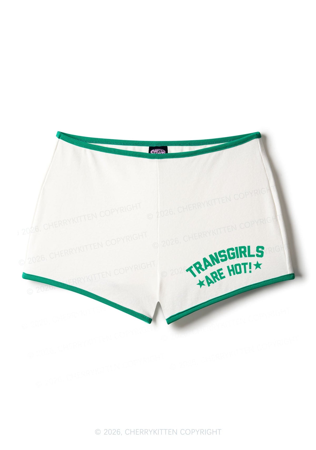 Transgirls Are Hot Pride Y2K Booty Shorts Cherrykitten