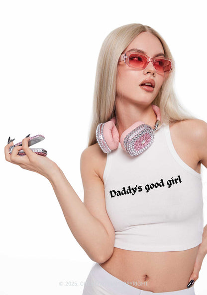 Daddys Good Girl Y2K Crop Tank Top Cherrykitten