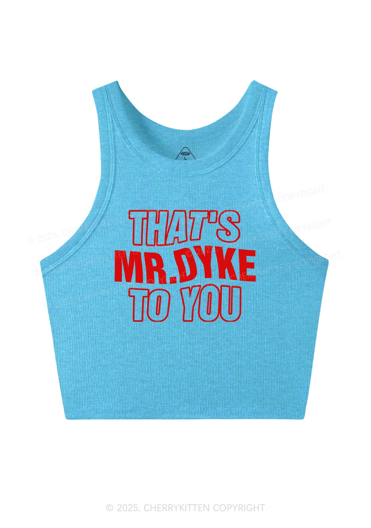 Thats Mr Dyke Pride Y2K Crop Tank Top Cherrykitten