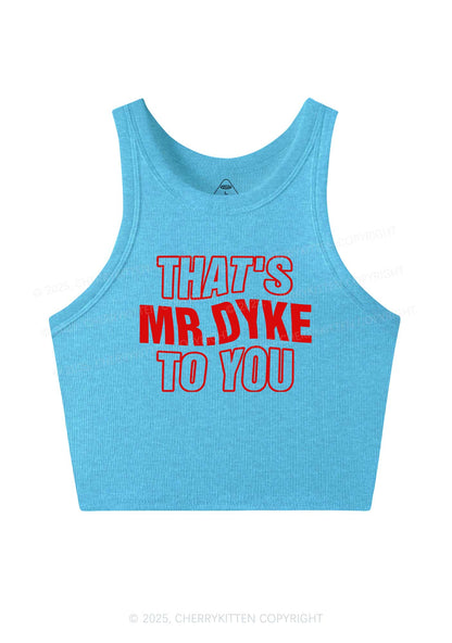 Thats Mr Dyke Pride Y2K Crop Tank Top Cherrykitten