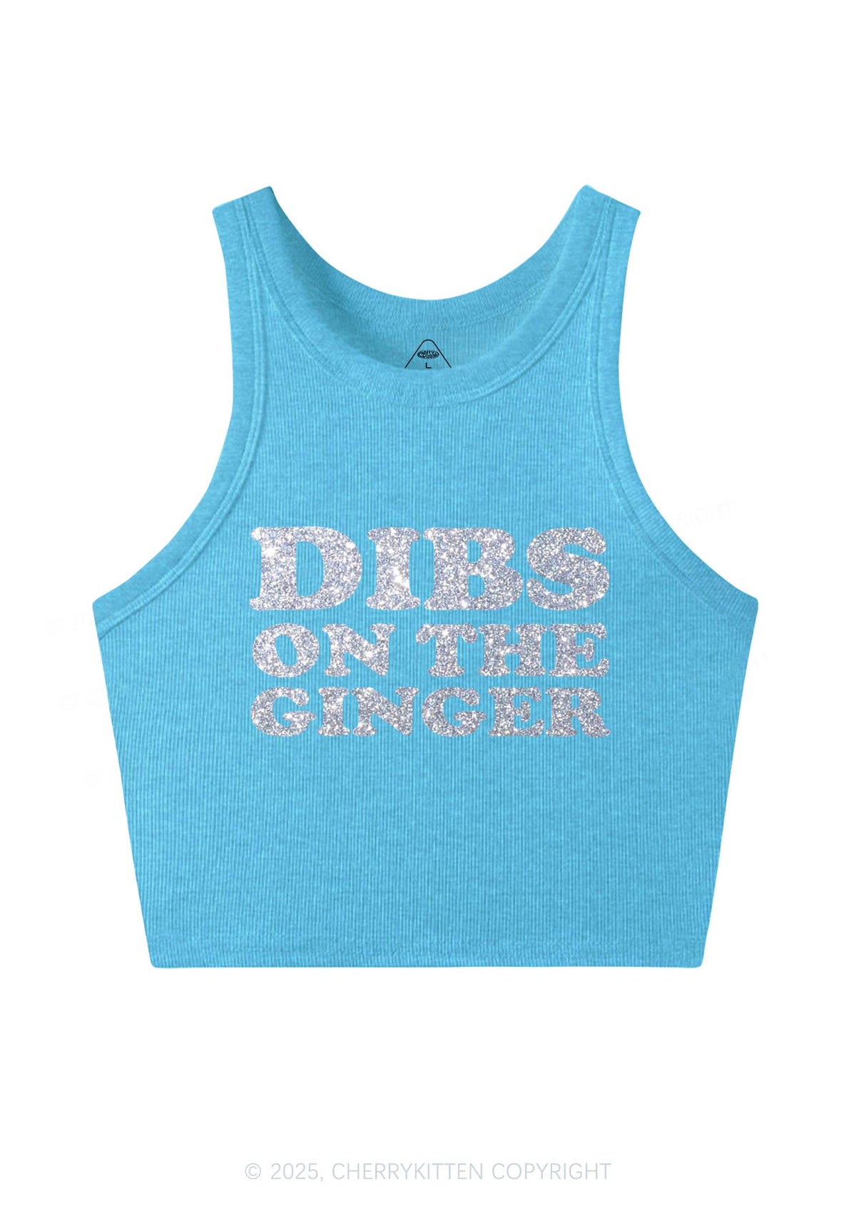Glitter Dibs On The Ginger St Patricks Y2K Crop Tank Top Cherrykitten