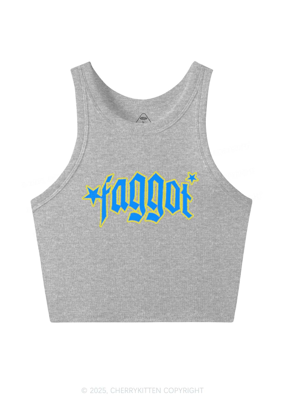 Faggot Stars Pride Y2K Crop Tank Top Cherrykitten