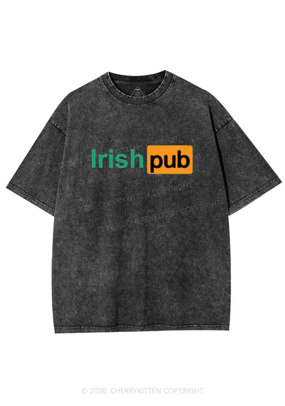 Irish Pub St Patricks Y2K Shirts Washed Tee Cherrykitten