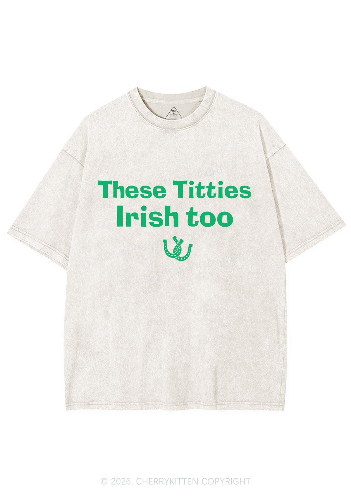 These Txtties Irish Too St Patricks Y2K Shirts Washed Tee Cherrykitten