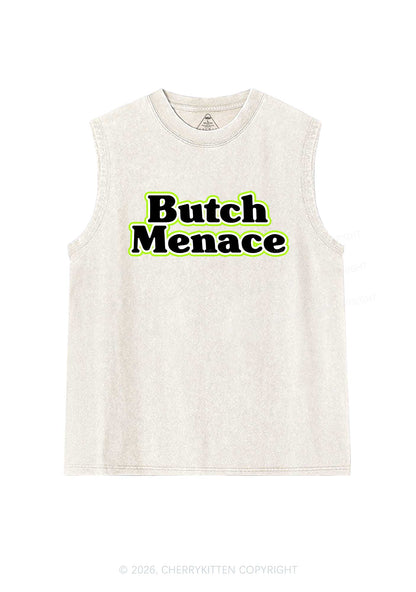 Butch Menace Pride Y2K Washed Muscle Tank Cherrykitten