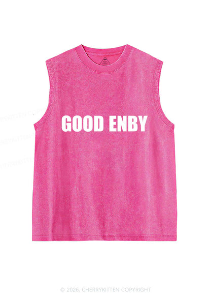 Good Enby Pride Y2K Washed Muscle Tank Cherrykitten