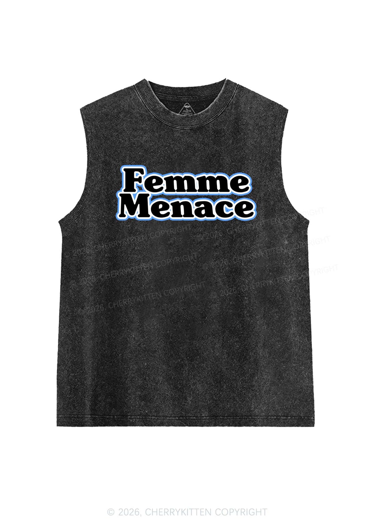 Femme Menace Pride Y2K Washed Muscle Tank Cherrykitten