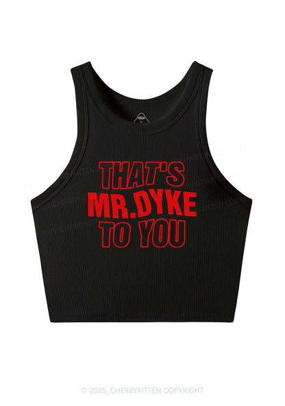 Thats Mr Dyke Pride Y2K Crop Tank Top Cherrykitten