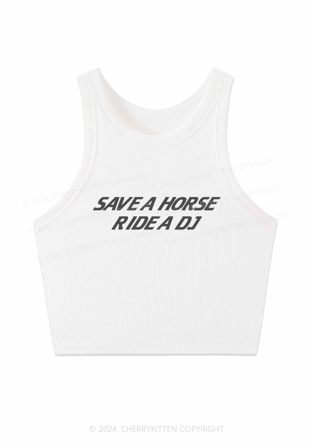 Ride A DJ Y2K Crop Tank Top Cherrykitten