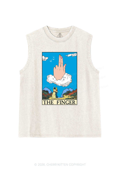 The Lesbians Finger Pride Y2K Washed Muscle Tank Cherrykitten