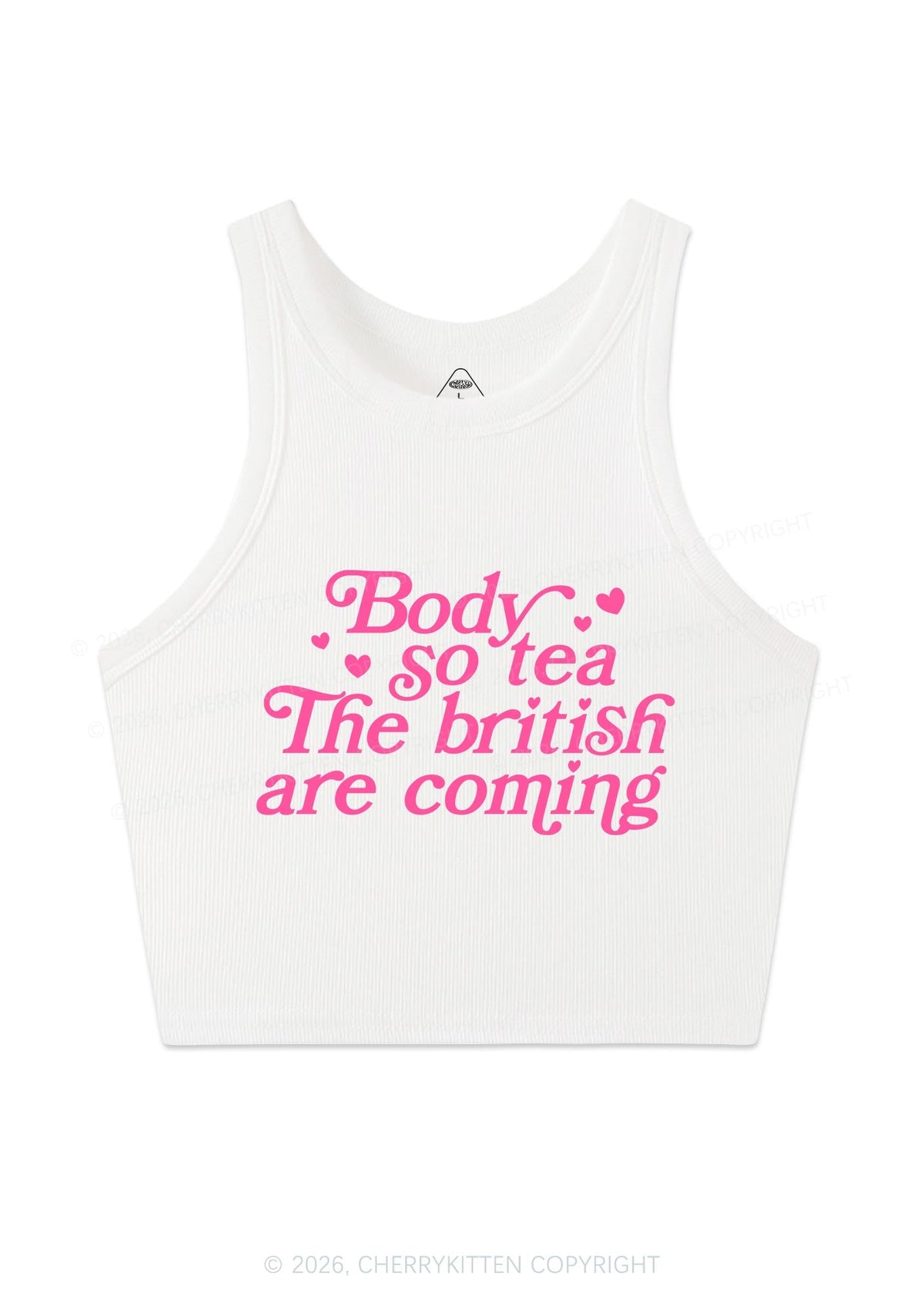 The British Are Coming Y2K Crop Tank Top Cherrykitten